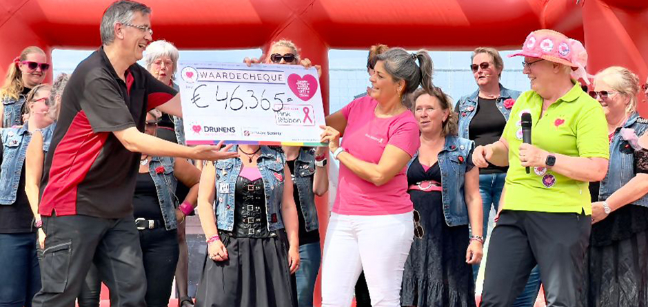 46.365 euro opgehaald voor Pink Ribbon tijdens Drunens Wandelfestival